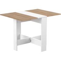 Symbiosis Papillon, Tavolo pieghevole, bianco e rovere naturale 103/67/28x76x73,4 cm