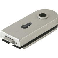 Dorma Glas Glastürschloss Studio Rondo - Türschloss für Glastüren 8-10mm PZ mit Wechsel, Aluminium Edelstahl-Effekt