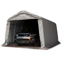 TOOLPORT 3.3x4.8 m Heavy Duty Carport PVC PVC 800 N Tent Portable Garage Storage Shelter 100% waterproof in grey