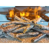 CHEMIN'ARTE Tronchi decorativi imitazione betulla per caminetti elettrici - da 10 a 15 cm