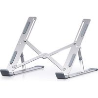 Soporte para portátil y tableta: estructura de aluminio ligera y resistente, ajustable, compatible con todos los modelos.