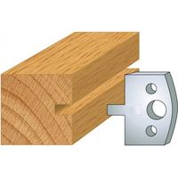 Leman – Jeu de 2 fers profilés en acier 40 mm – Pour bois dur – Épaisseur 4 mm – Rainure 6 mm – Modèle Classic PROFIL N°016