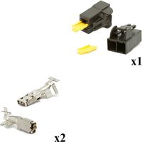 Kit Connettore Power Maschio 2 Vie Nero