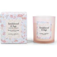 Vela aromática Laura Ashley Sandalwood & Sage, (H x B x T): 10 x 9 x 9 cm, vidrio, cera de parafina, regalo ideal