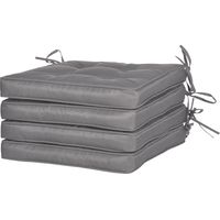 Cojines para Sillas Imperméables con Amarres 42x42x5 cm Gris Oscuro