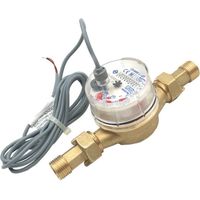 Ferrari Srl – Compteur d'eau froide DN 1/2" à cadran sec – Émetteur d'impulsions intégré – Haute précision – Installation compacte pour tuyaux 1/2"