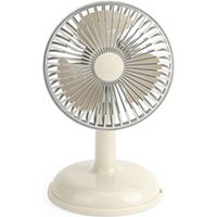 Ventilateur USB Vintage Portable - Petit Ventilateur Électrique Léger pour Été - Couleur Jaune Clair