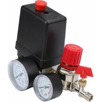 Luftkompressorventil Kleiner Luftkompressor-Druckschalter-Steuerventilregler mit Messgeräten