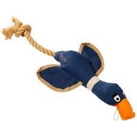 House of Paws Navy Duck Canvas Thrower Dog Toy - 267633