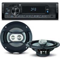 Pack sono voiture Auto Radio NewOne AR390DAB 80 Watts + 2 haut parleurs 16,5cm 120W
