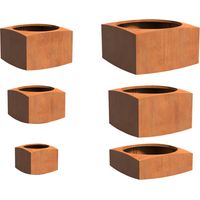 Adezz Nooa aus Corten-Stahl Pflanzgefäß Pflanzkübel Blumentopf 50x50x100 cm