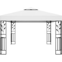 vidaXL Pavillon mit Doppelbaldachin 3x4 m Weiß