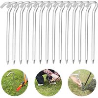 Estacas para acampar, estacas para tiendas de campaña, 14 estacas de aluminio para acampar al aire libre y jardinería, 18 cm