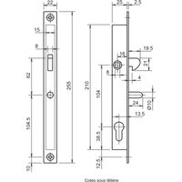 Metalux Serie 28 Einsteckschloss aus Edelstahl
