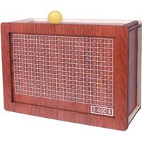Tirelire en Bois avec comptoir – Tirelire en Bois réutilisable en Bois Tirelire en Bois du défi d'épargne La Banque d'épargne