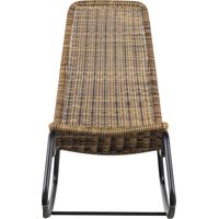 Chaise 51x95x97 cm en résine et métal naturel