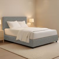 Cama Plaza y Media Gosport, Desenfundable, Hecho en Italia, Gris Ceniza