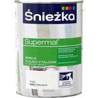 Śnieżka Supermal Öl-Phtal-Email Holz Metall weiß seidenmatt 0,8 l