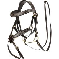 Hobby Horse Grackle Bridle Brown - Padded Leather and Soft Lambswool - Educational Toy