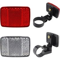 Bike Reflectors Front and Rear with Short T Bracket Reflector Bike Reflector for Motorcycle, Mountain Bike, Bike