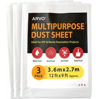 ARVO 3421 Foglio di Goccia in polietilene, Trasparente, 12ft X 9ft - 3 Pack