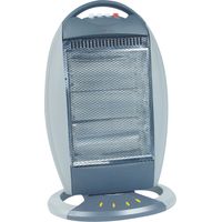 Chauffage radiant halogène 1200W – 3 puissances 400/800/1200W – Sécurité thermique – Dimensions 39 x 27.5 x 60 cm – Gris – Dx Drexon