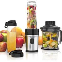 Arendo Standmixer 700 W, Edelstahl Mixer & Zerkleinerer 1,2L 2IN1 inkl. 2x Mixbehälter je 0,57L