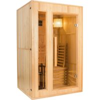 Sauna Vapeur ZEN - 2 places - 120 x 110 x 190 cm - Bois Épicéa 100% Canadien - Pack complet - 3,5 kW / 230V / 415V - 50Hz - - Komplettpaket 3,5kW