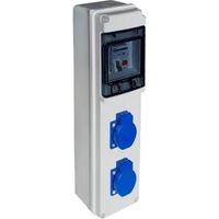 Scatola distribuzione digital-electric 31122 IP44 resistente urti 2 prese 16A