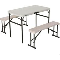 Tavolo Pieghevole Lifetime Crema per 4 Persone