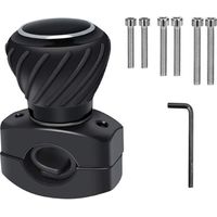 BUNTHAUS Universal Car Steering Wheel Ball, 360 Degree Auxiliary Steering Wheel Button, Power Spinner Button, Steering Wheel Ball for Tractor, Car, Truck, Boat Black (Black)