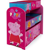 Peppa Pig Scaffale Portagiochi con 6 Contenitori in Tessuto