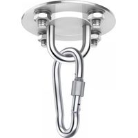 Heavy-Duty Ceiling Hook Set, 1000 lb Capacity, Stainless Steel Hammock Hanging Kit, 180° Rotatable, Hanging Chair, Hammock, Yoga, with Adjustment Screws, YMYNY