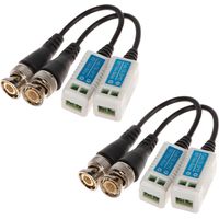 COPPIA TRASMETTITORI BNC VIDEO BALUN 5 MP AHD TVI CVI CVBS PER CCTV VIDEOSORVEGLIANZA