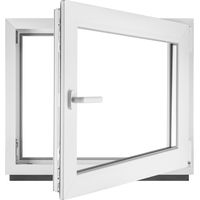BauPlaza - Fenêtre en PVC blanc Vitrage triple LxH 105 x 65 cm d'ouverture Droite Toutes les tailles 1050 x 650 mm Oscillo-battant