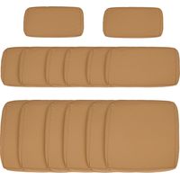 Outsunny – Lot de 14 housses de coussin extérieur zippées déperlant – Polyester haute densité marron – Dimensions 65x65cm et 65x30,5cm