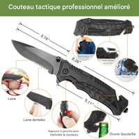 Trousse de survie d'urgence 30 en 1 Équipement de survie professionnel fournitures de premiers soins SOS tactique randonnée chasse camping