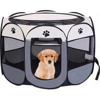 SPRINGOS Enclos pour chiots avec sol Caisse de transport Pliable Chiens Chats Furets 73 x 73 x 43 cm Parc pour chiens Box pour chiens Cage pour animaux domestiques