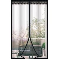 - Moustiquaire de Porte Magnétique Rideau de Porte Antimoustique avec Fermeture Aimantée Sans Perage pour Porte de Balcon, porte Cave, Porte de Terrasse (100X210cm)
