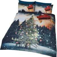Christmas Tree Set Copripiumino Northern Lights, Policotone, Multicolore, Matrimoniale, King