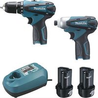MAKITA - Kit/Cofanetto Trapano + Avvitatore 10,8 V Li-Ion 1,3 Ah DF330D + TD090D - LCT204J