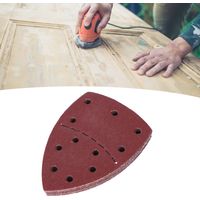60 feuilles de papier de verre pour souris, abrasif pour paume, 140 x 140 x 100 mm, 11 trous, grain 60