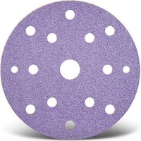 MENZER Purple HD Klett-Schleifscheiben, 150 mm, 15-Loch, f. Exzenterschleifer, Keramik-Mix (50 Stk.) K240