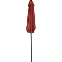 Sonnenschirm Ø196 cm, Drehbar Sonnenschirm mit Knickfunktion, sechseckig Balkonschirm Strandschirm windfest stabil Marktschirm Kurbelschirm Sonnenschutz für Strand Balkon Garten, Weinrot Aosom