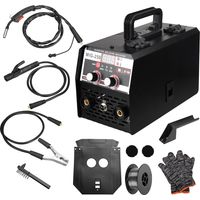 3 in 1 Multiprocess Welder 110V,200 Amp MIG Welder, Flux Core Welder Flux MIG/Lift TIG/MMA Stick Welding Machine Synergic Control IGBT Inverter Welder
