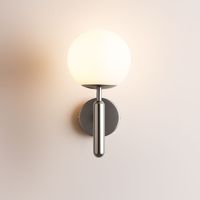 Applique murale globe en verre "Elsa" - E14 - Chromé