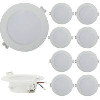 Arum Lighting – Lot de 10 spots encastrables 3W LED extra-plat – Lumière blanche neutre 4000K – Diamètre 90,5mm – Épaisseur 28mm – IP20
