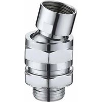 Pommeau de douche pluie rotule réglable pommeau de douche pommeau de douche en laiton aérateur de douche raccord pour pommeau de douche raccord de douche G 1/2 chrome poli