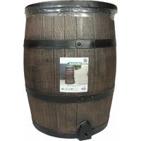 Wassertank - NATUR - Regenwasserfass mit Holzoptik - Kapazität 120L - Braun - 50,5x66 cm