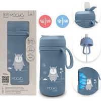 Bouteille isotherme avec bec verseur pour enfants, couleur bleu poudré, 350 ml nuvita